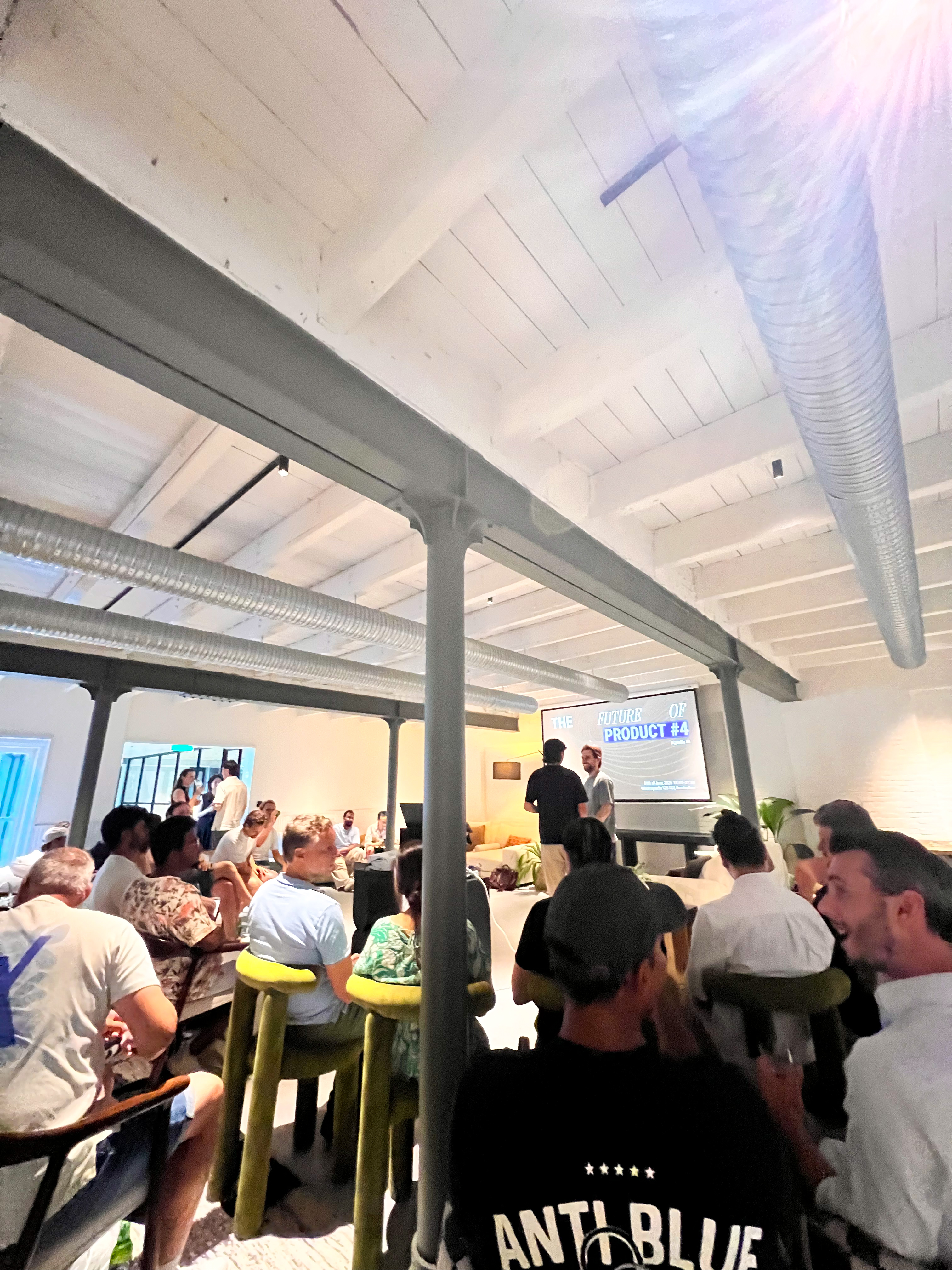 Audience gathered for Future of Product #4 Agentic AI at RIVVIA Amsterdam.