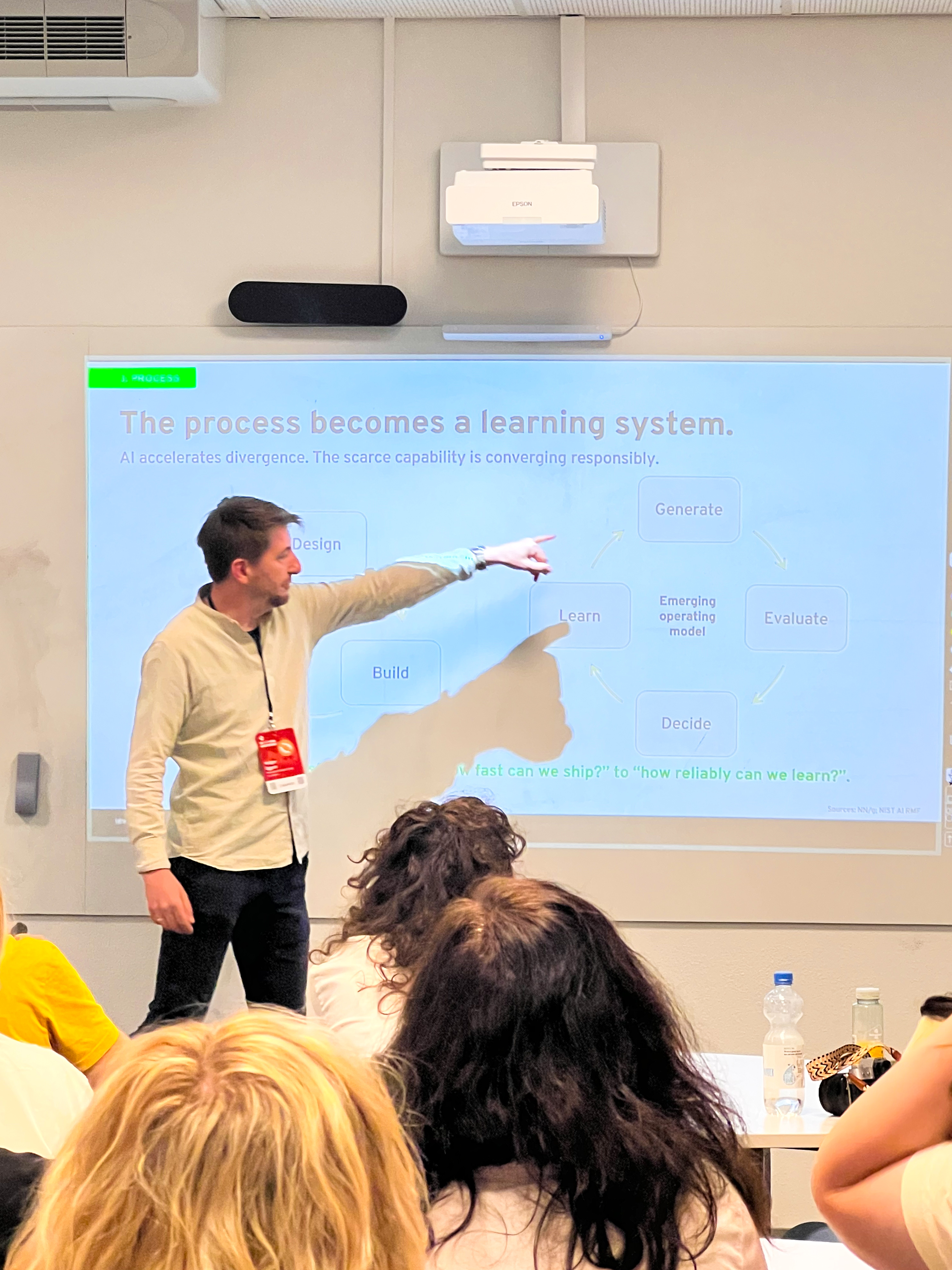 Holger Eggert speaking during his session at UX Camp Amsterdam.